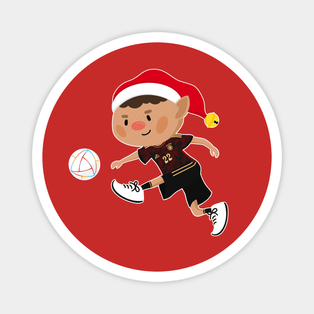 Germany football Christmas elf. Football World Cup soccer T-Shirt Magnet by abtchlr